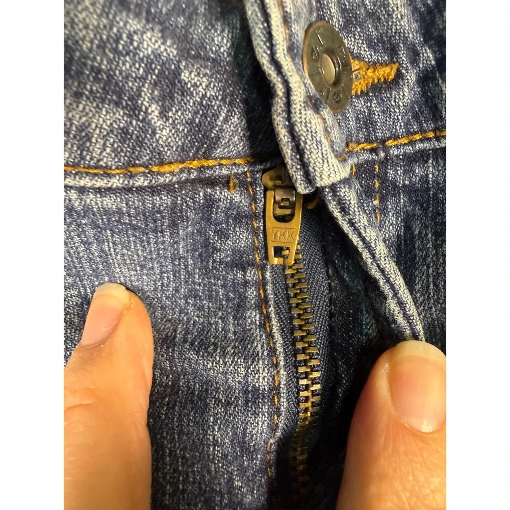 LEI Denim Jeans Women 13 Flare‎ Bootcut Blue Wash Distressed Pockets